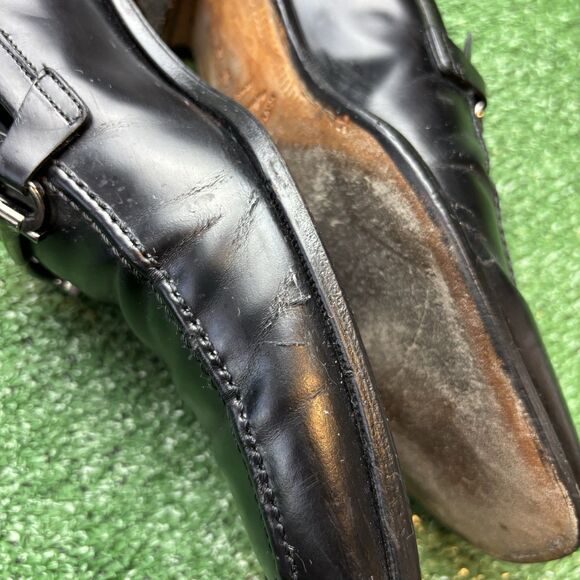 Salvatore Ferragamo Men’s Black Leather Horse Bit Dress Shoes Size 9.5 main image 5